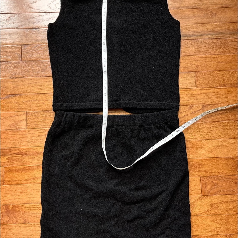 Magaschoni sleeveless knit suit black size Large